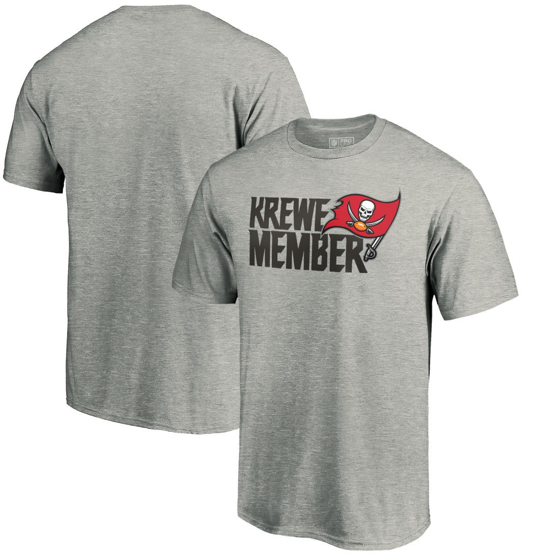 Tampa Bay Buccaneers Krewe Member T-Shirt - Heathered Gray T-shirts