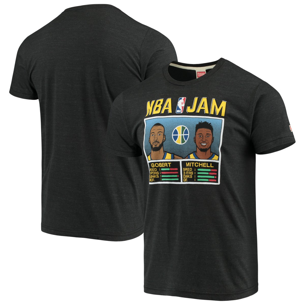 Donovan Mitchell & Rudy Gobert Utah Jazz NBA Jam T-Shirt Charcoal