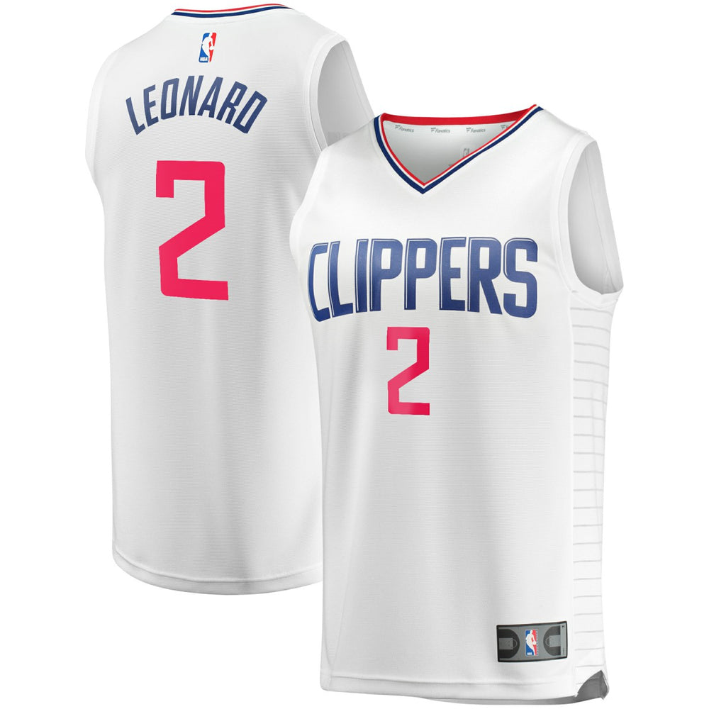 Kawhi Leonard LA Clippers Fast Break Replica Player Jersey White Association Edition - Fanatics outlet