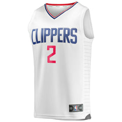 Kawhi Leonard LA Clippers Fast Break Replica Player Jersey White Association Edition - Fanatics outlet