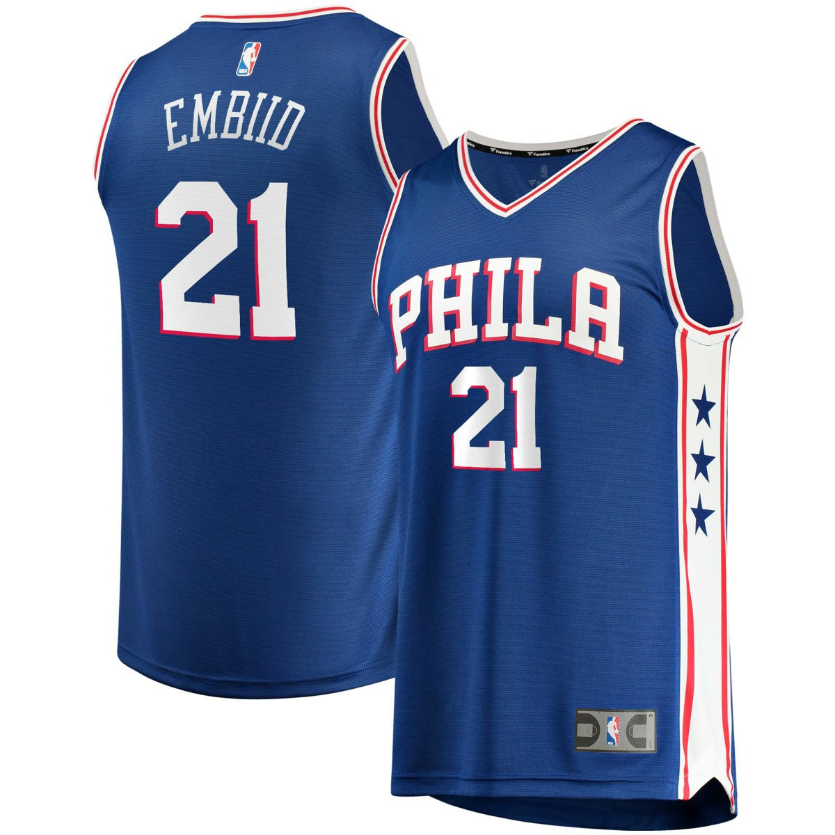 Joel Embiid Philadelphia 76ers Fast Break Replica Player Jersey Icon Edition Royal - Fanatics
