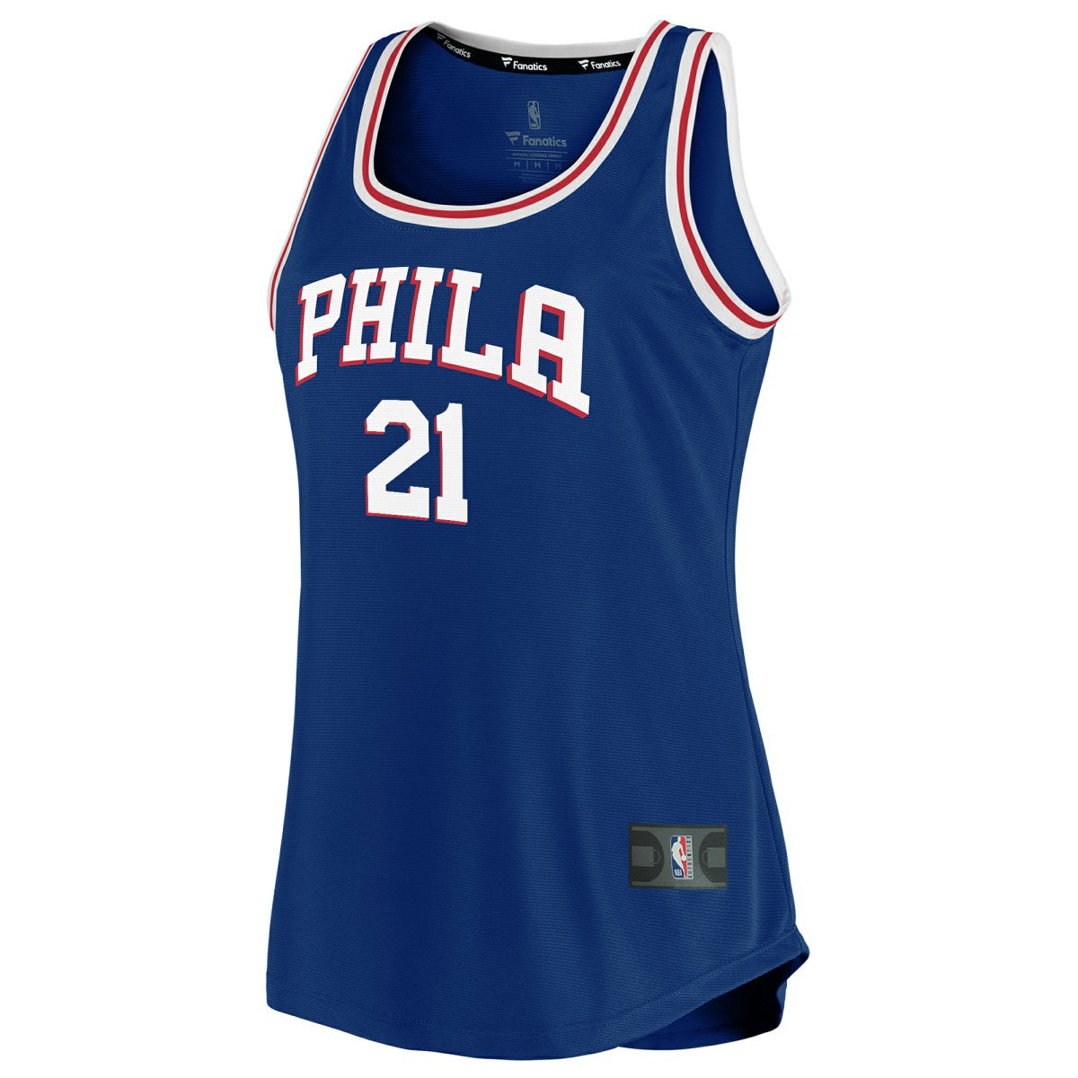 Joel Embiid Philadelphia 76ers Women's Fast Break Team Tank Jersey Icon Edition Royal - Fanatics