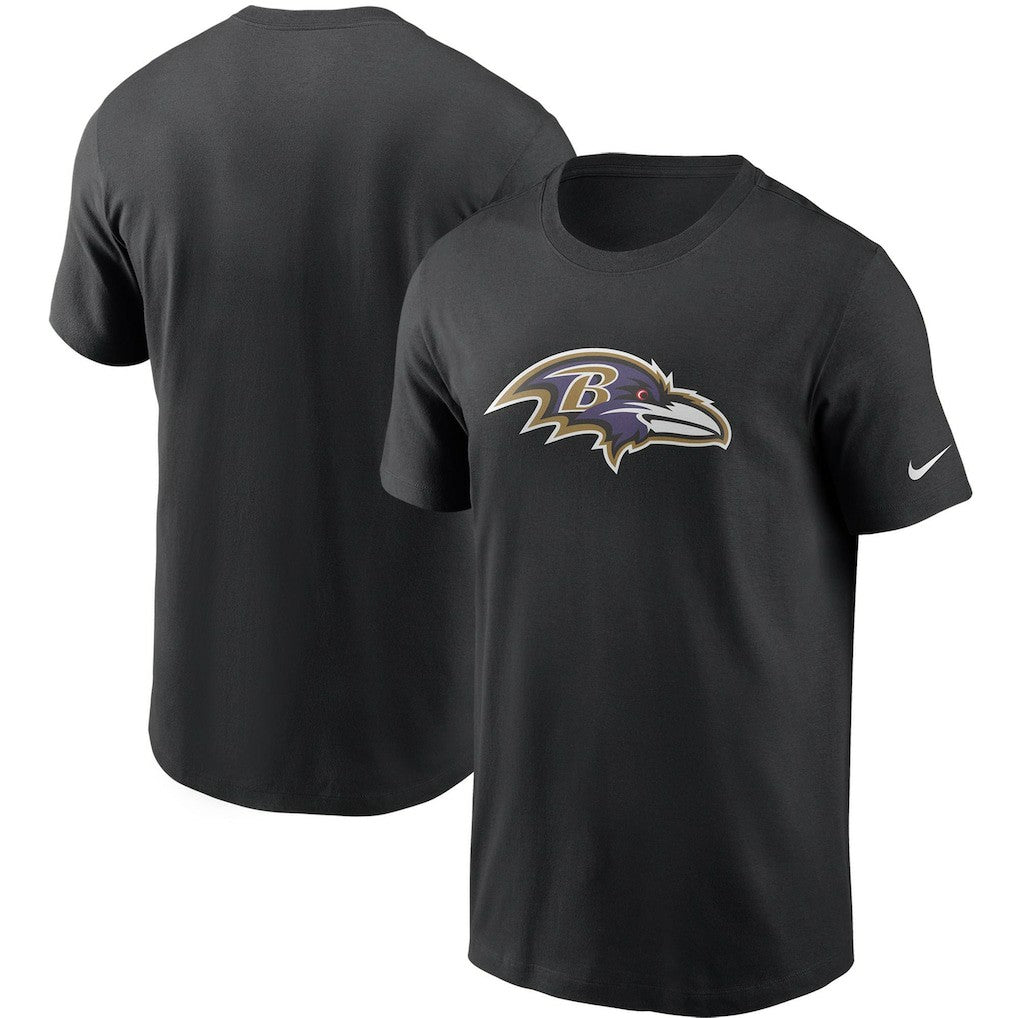 Baltimore Ravens Primetime Logo Essential T-Shirt - Black T-shirts