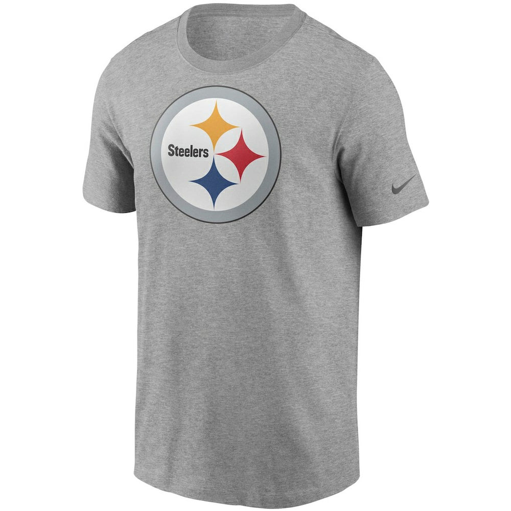 Pittsburgh Steelers Primetime Logo Essential T-Shirt - Heather Gray T-shirts