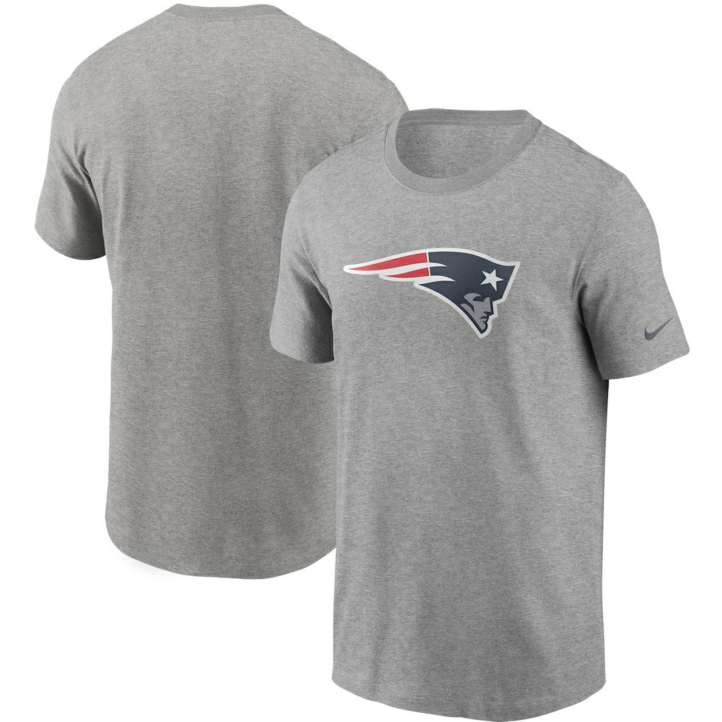 New England Patriots Primetime Logo Essential T-Shirt - Heather Gray T-shirts