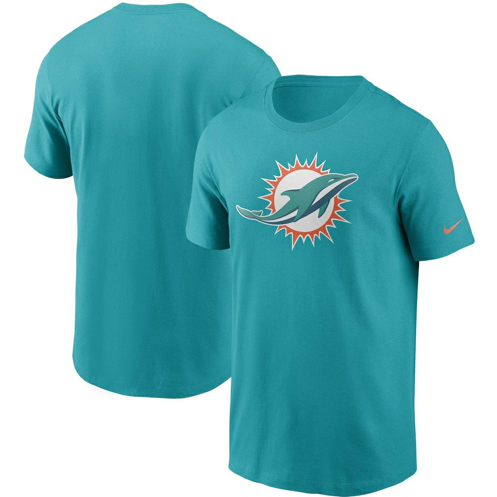 Miami Dolphins Primetime Logo Essential T-Shirt - Aqua T-shirts