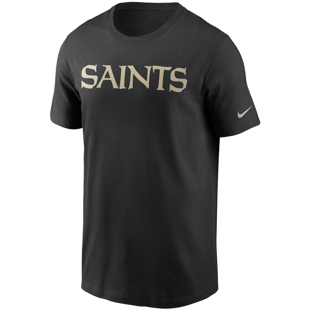 New Orleans Saints Team Wordmark T-Shirt - Black T-shirts