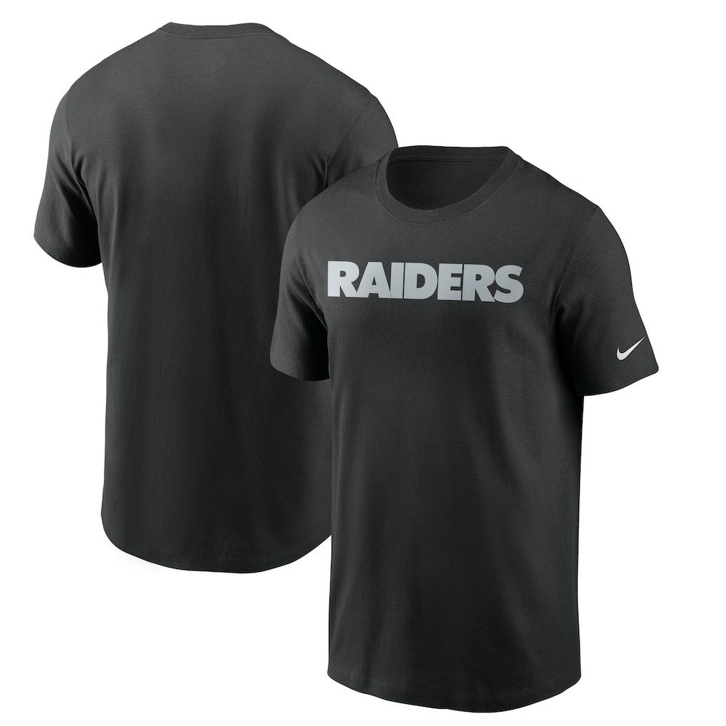 Las Vegas Raiders Team Wordmark T-Shirt - Black T-shirts