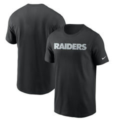 Las Vegas Raiders Team Wordmark T-Shirt - Black T-shirts
