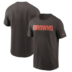 Cleveland Browns Team Wordmark T-Shirt - Brown T-shirts