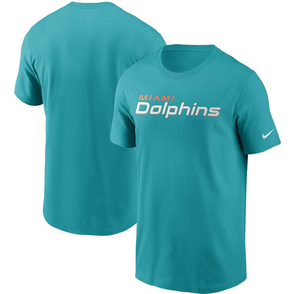 Miami Dolphins Team Wordmark T-Shirt - Aqua T-shirts
