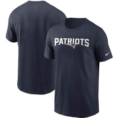 New England Patriots Team Wordmark T-Shirt - Navy T-shirts