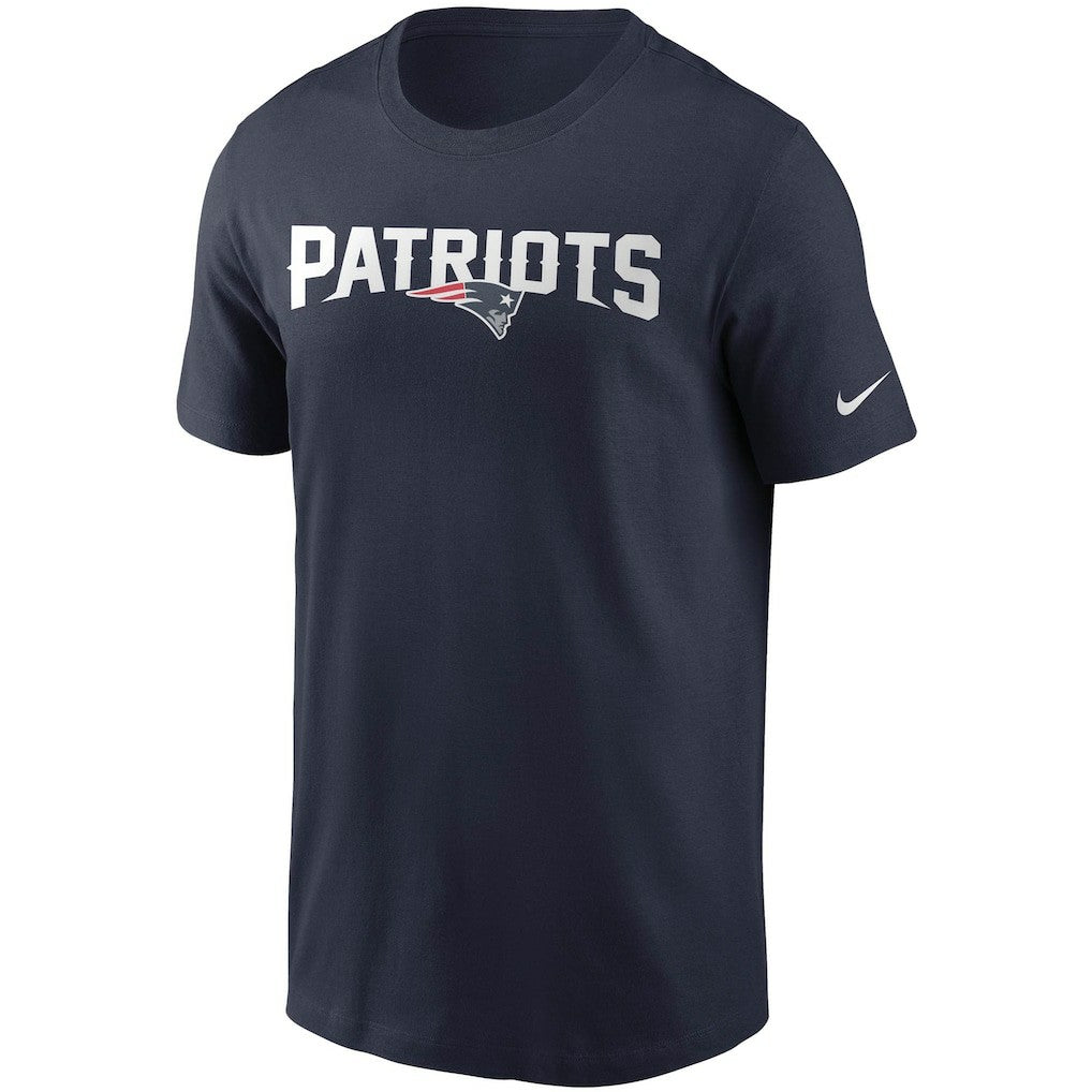 New England Patriots Team Wordmark T-Shirt - Navy T-shirts