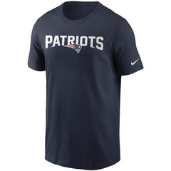 New England Patriots Team Wordmark T-Shirt - Navy T-shirts