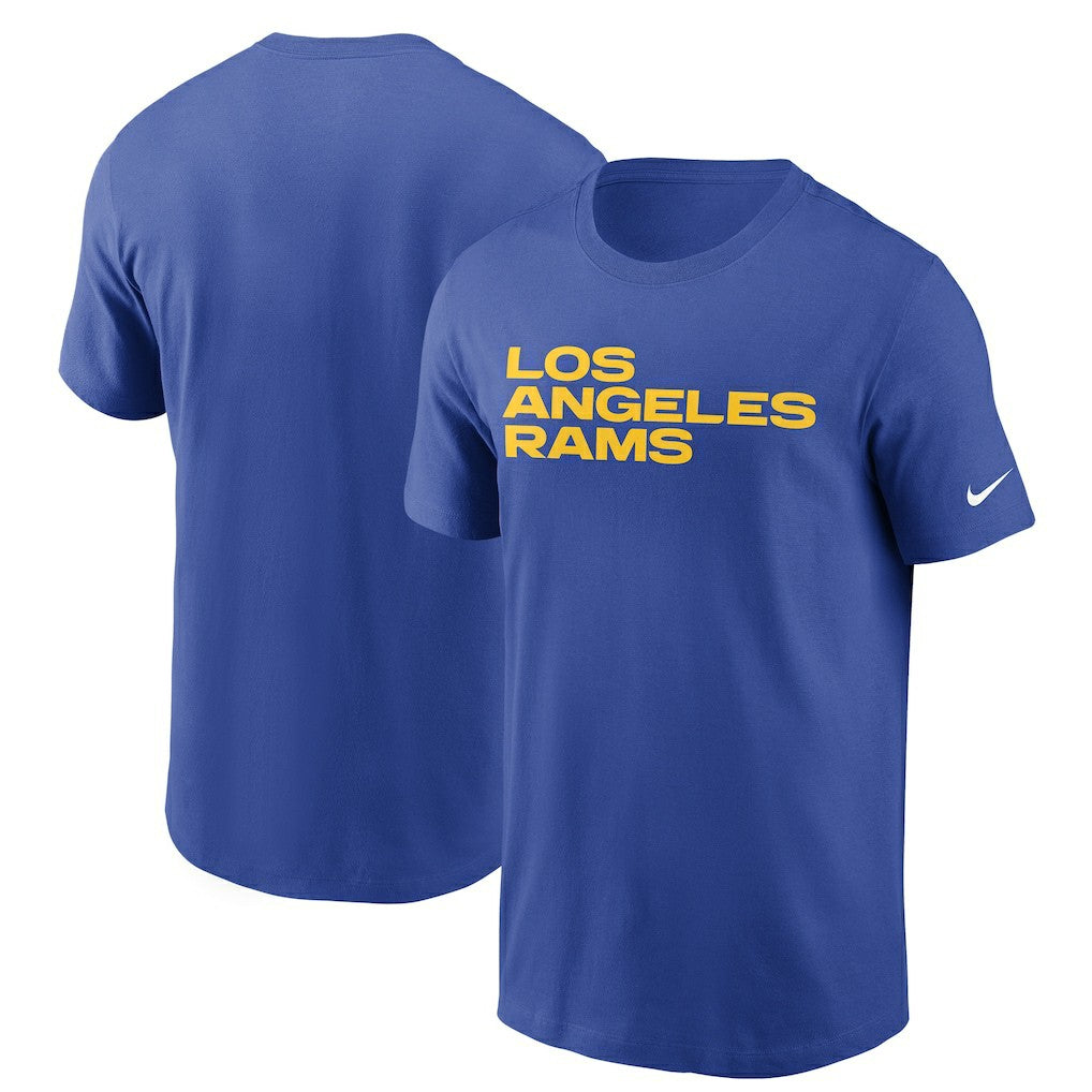 Los Angeles Rams Team Wordmark T-Shirt - Royal T-shirts