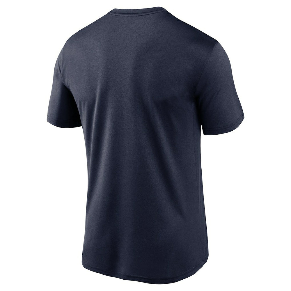 New England Patriots Wordmark Legend Performance T-Shirt - Navy T-shirts