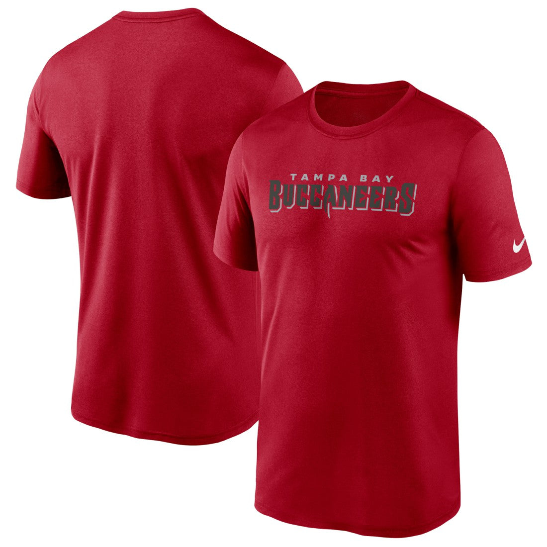 Tampa Bay Buccaneers Wordmark Legend Performance T-Shirt - Red T-shirts