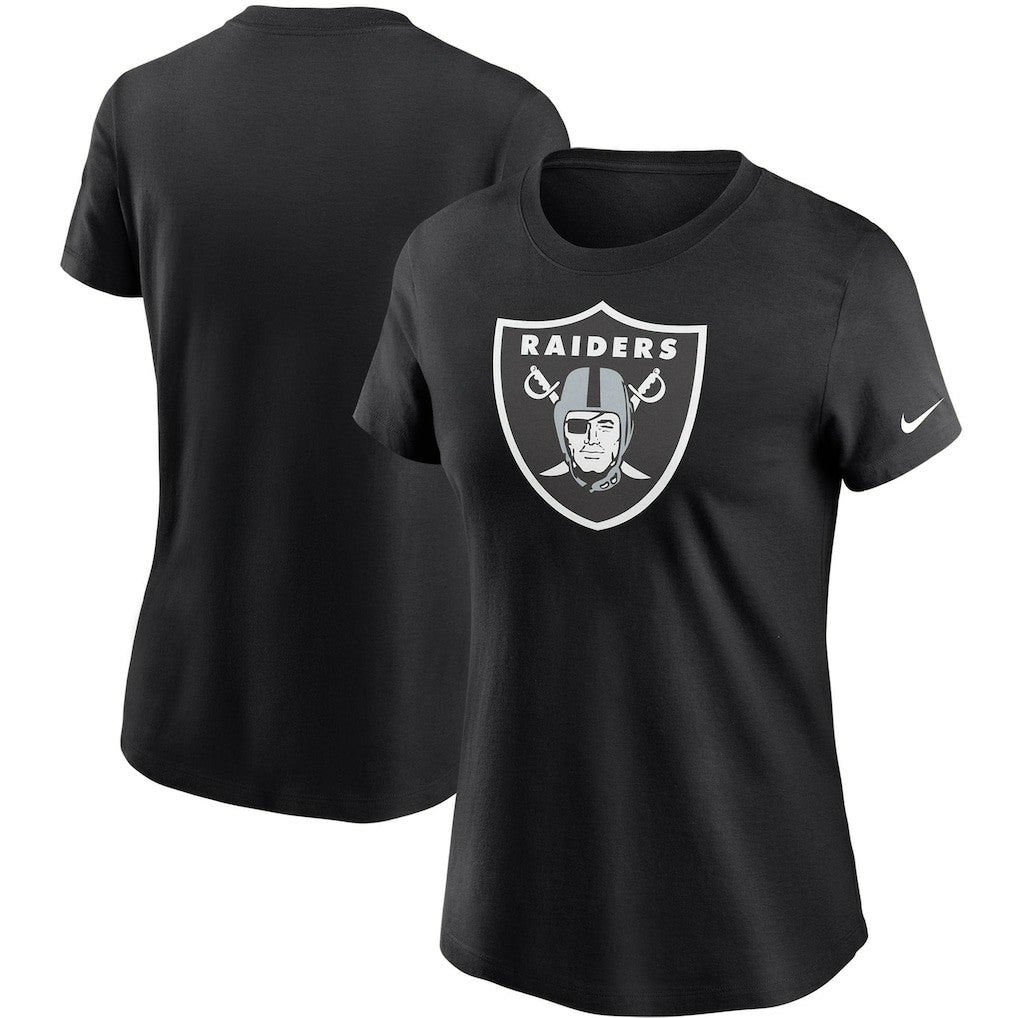 Las Vegas Raiders Women's Logo Essential T-Shirt - Black T-shirts