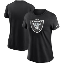 Las Vegas Raiders Women's Logo Essential T-Shirt - Black T-shirts