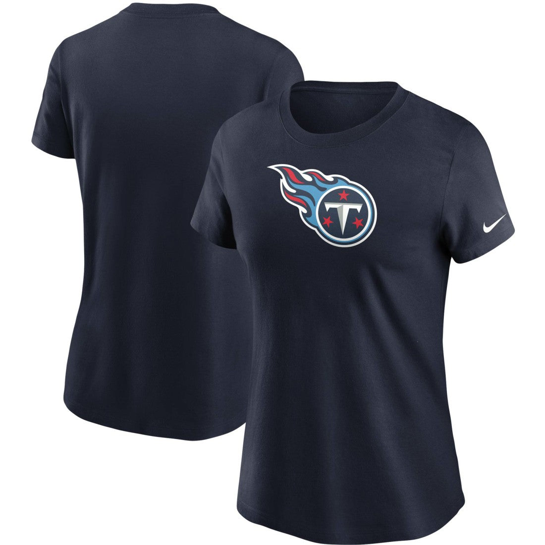 Tennessee Titans Women's Logo Essential T-Shirt - Navy T-shirts