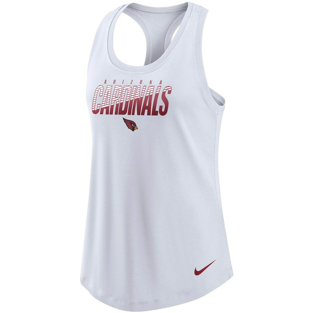 Arizona Cardinals Women's Light Impact Performance Racerback Tank Top - White Tops