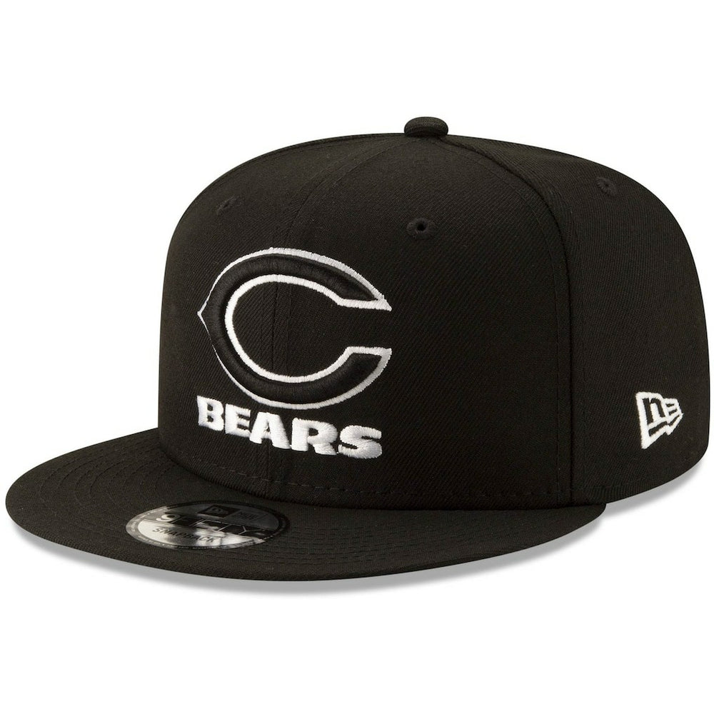 Chicago Bears New Era B-Dub 9FIFTY Adjustable Snapback Hat - Black Hats