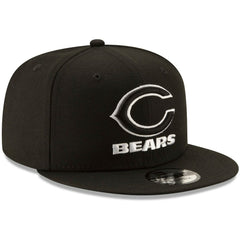 Chicago Bears New Era B-Dub 9FIFTY Adjustable Snapback Hat - Black Hats