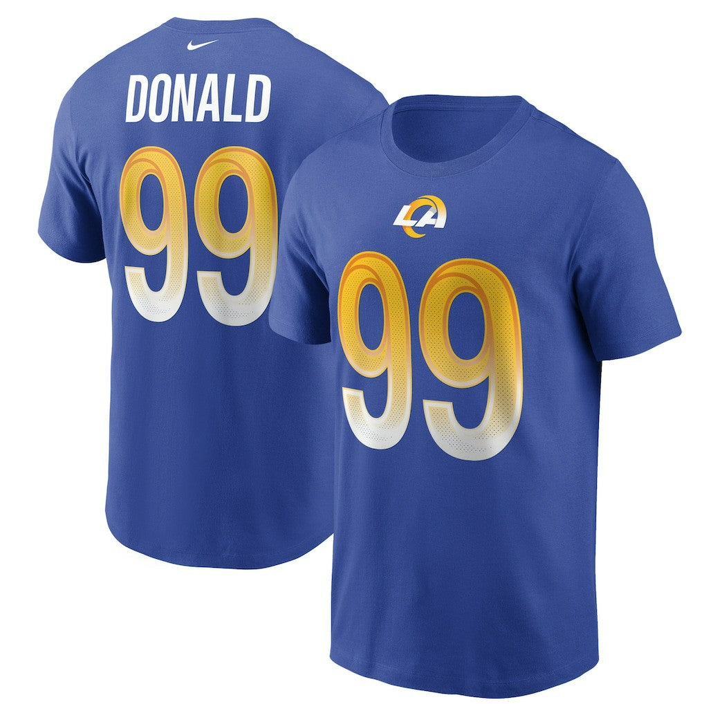 Aaron Donald Los Angeles Rams Name & Number T-Shirt - Royal T-shirts