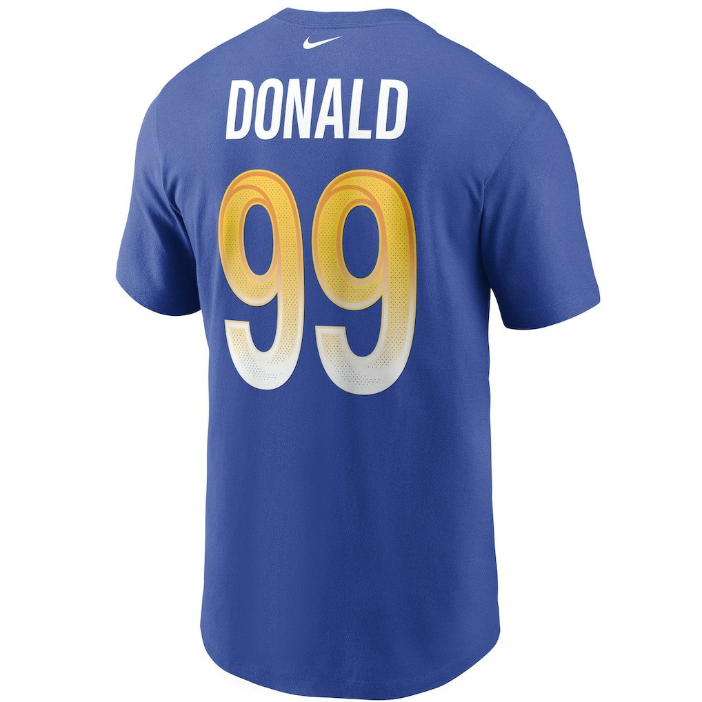 Aaron Donald Los Angeles Rams Name & Number T-Shirt - Royal T-shirts