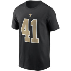 Alvin Kamara New Orleans Saints Name & Number T-Shirt - Black T-shirts