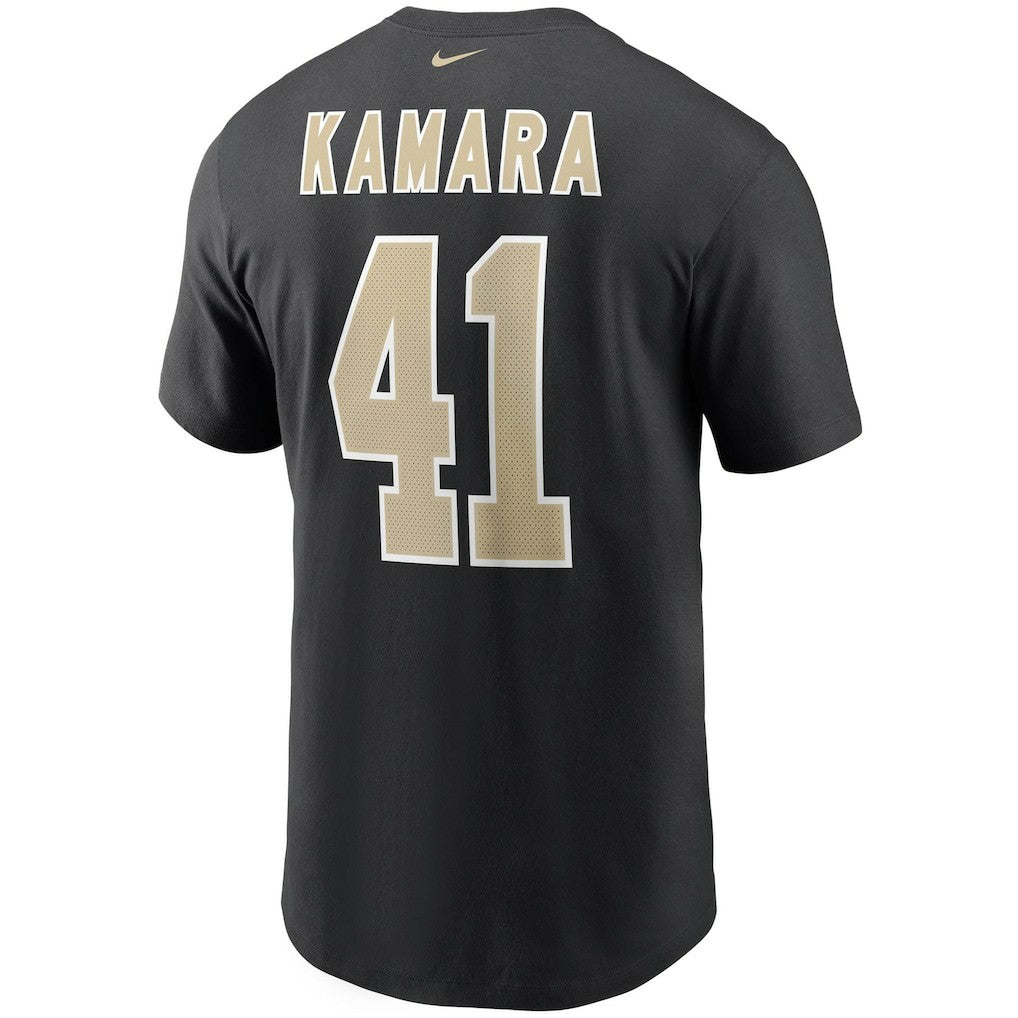 Alvin Kamara New Orleans Saints Name & Number T-Shirt - Black T-shirts