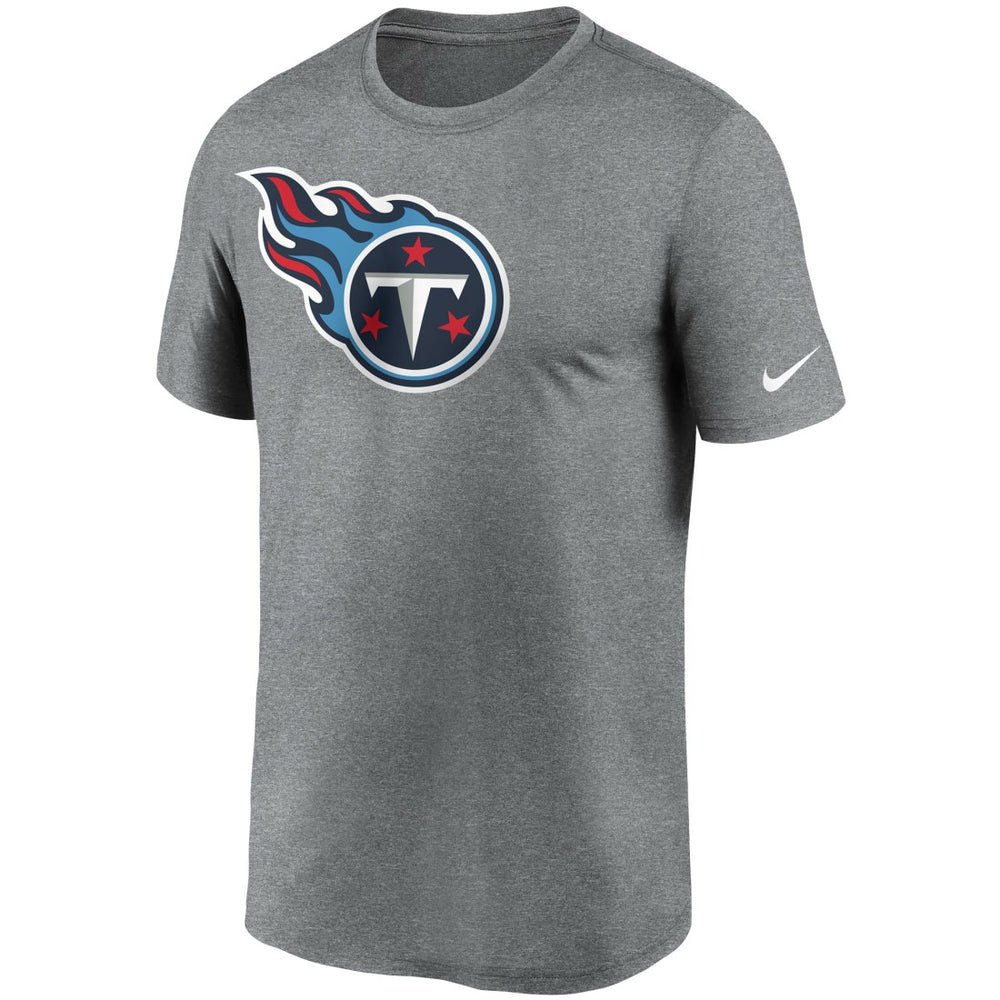 Tennessee Titans Logo Essential Legend Performance T-Shirt - Heathered Charcoal T-shirts