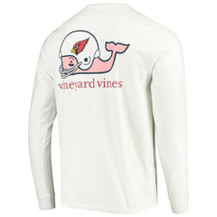 Arizona Cardinals Vineyard Vines Whale Helmet Long Sleeve T-Shirt - White T-shirts