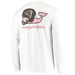 Atlanta Falcons Vineyard Vines Whale Helmet Long Sleeve T-Shirt - White T-shirts
