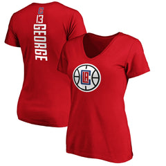 Paul George LA Clippers Women's Playmaker Name & Number V-Neck T-Shirt Red - Fanatics