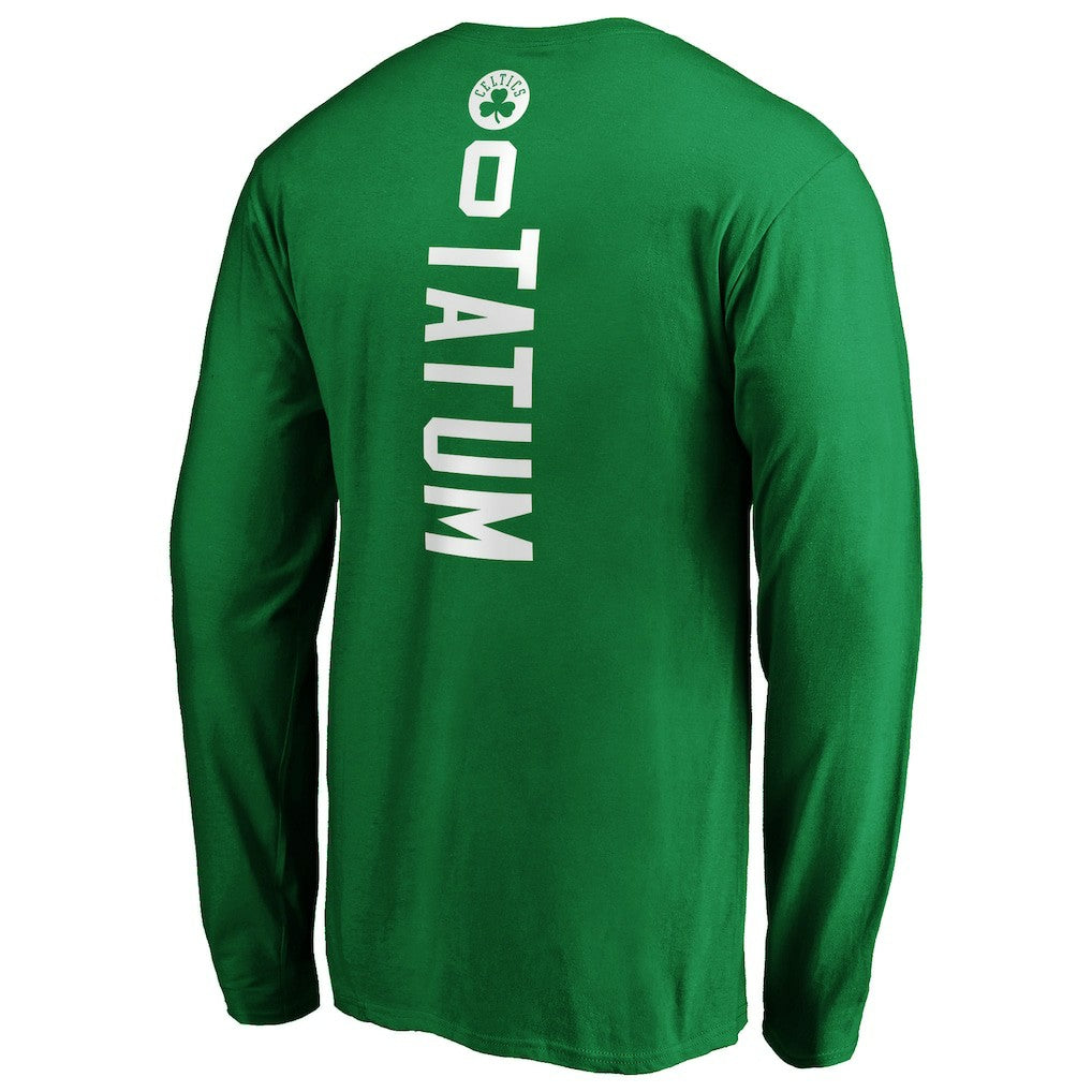 Jayson Tatum Boston Celtics Playmaker Name & Number Long Sleeve T-Shirt Kelly Green outlet