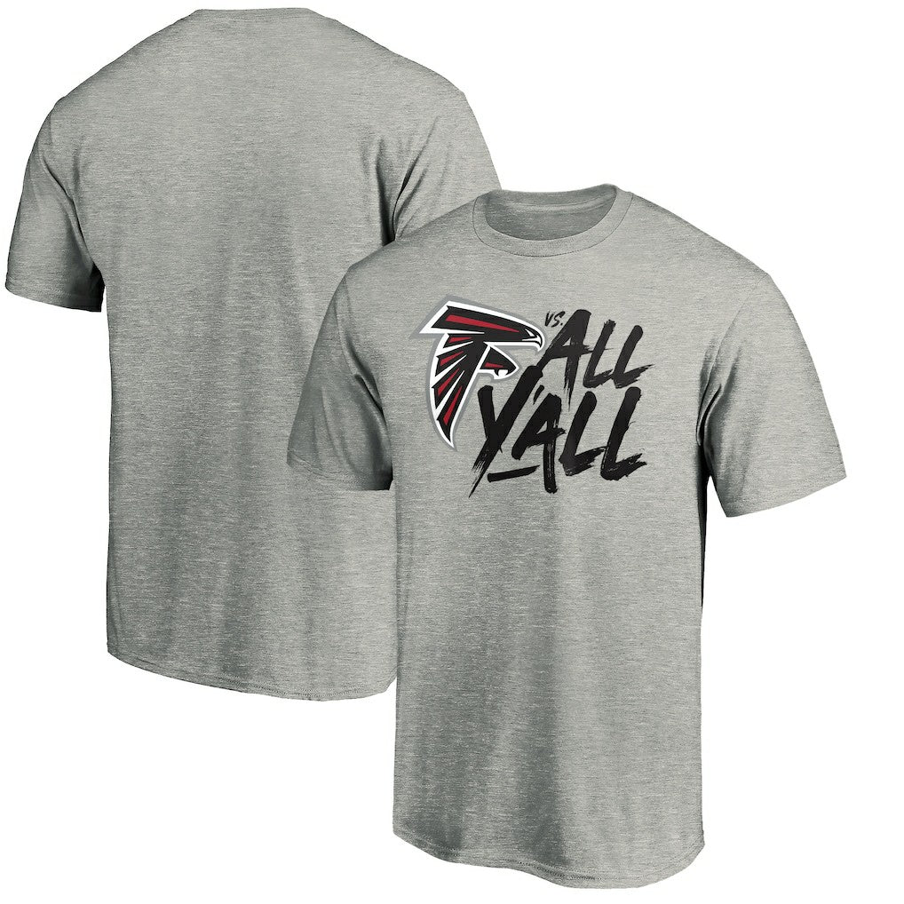 Atlanta Falcons Falcons vs. All Y'all T-Shirt - Heather Gray T-shirts