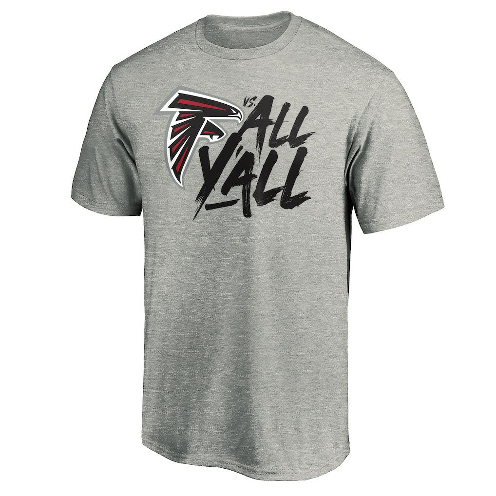 Atlanta Falcons Falcons vs. All Y'all T-Shirt - Heather Gray T-shirts