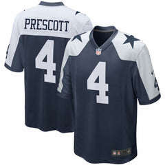 Dak Prescott Dallas Cowboys Alternate Game Team Jersey - Navy Jerseys