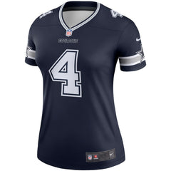 Dak Prescott Dallas Cowboys Women's Legend Player Performance Top - Navy Tops
