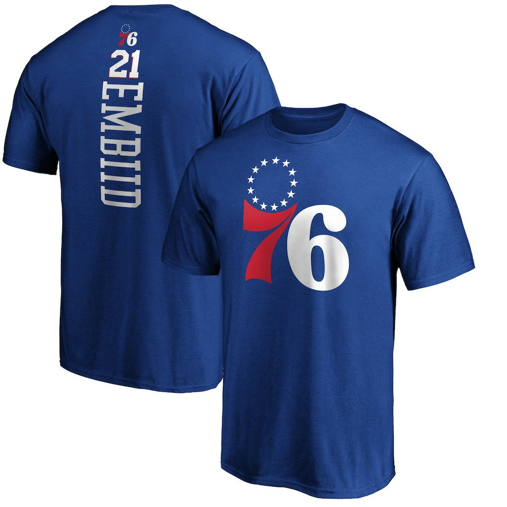 Joel Embiid Philadelphia 76ers Playmaker Name & Number T-Shirt Royal - Fanatics