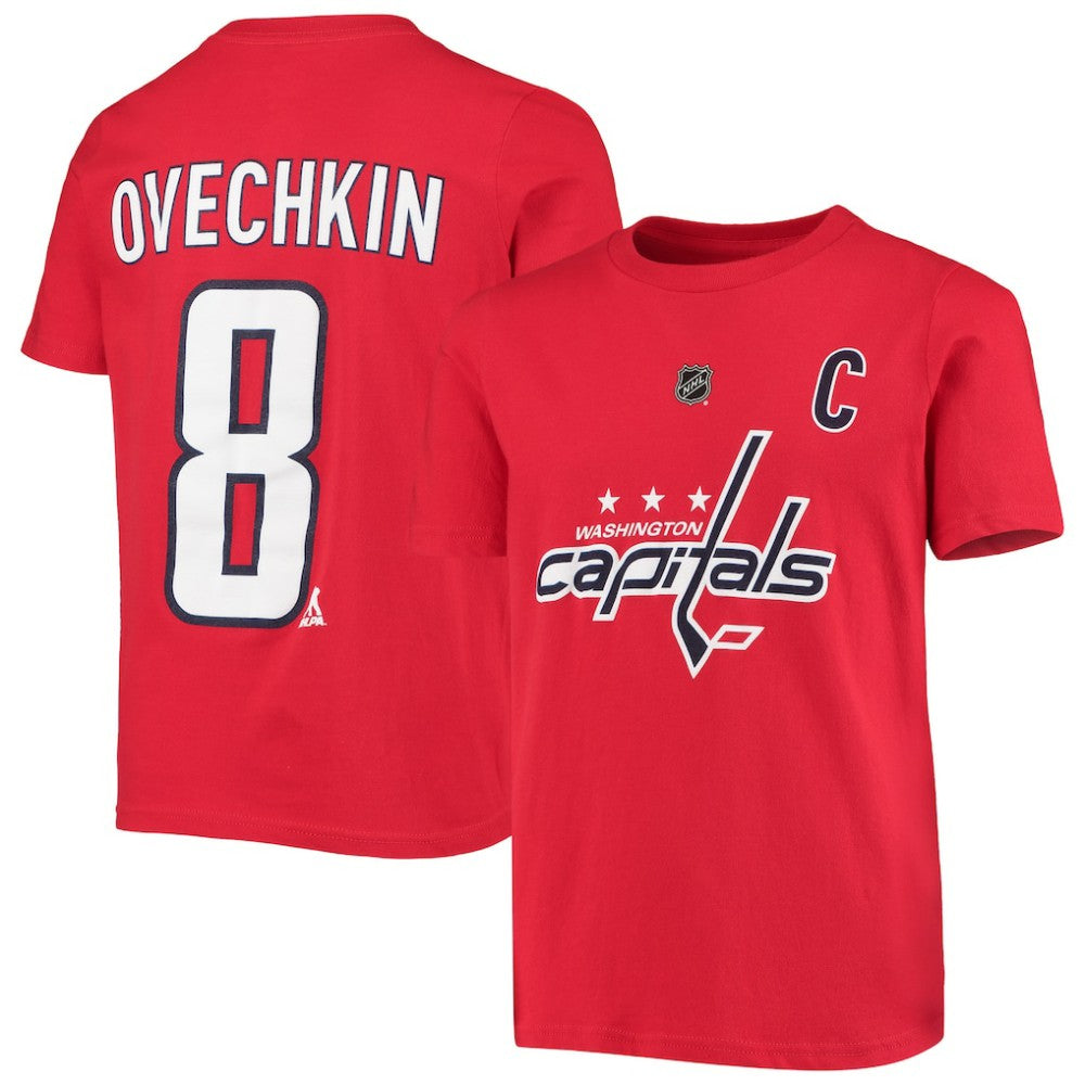 Alexander Ovechkin Washington Capitals Youth Player Name & Number T-Shirt - Red | US 3688862