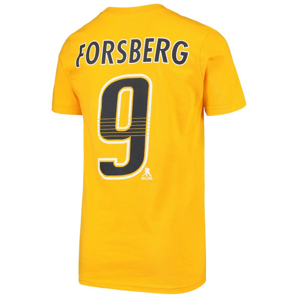 Filip Forsberg Nashville Predators Youth Player Name & Number T-Shirt - Gold | US 3688877