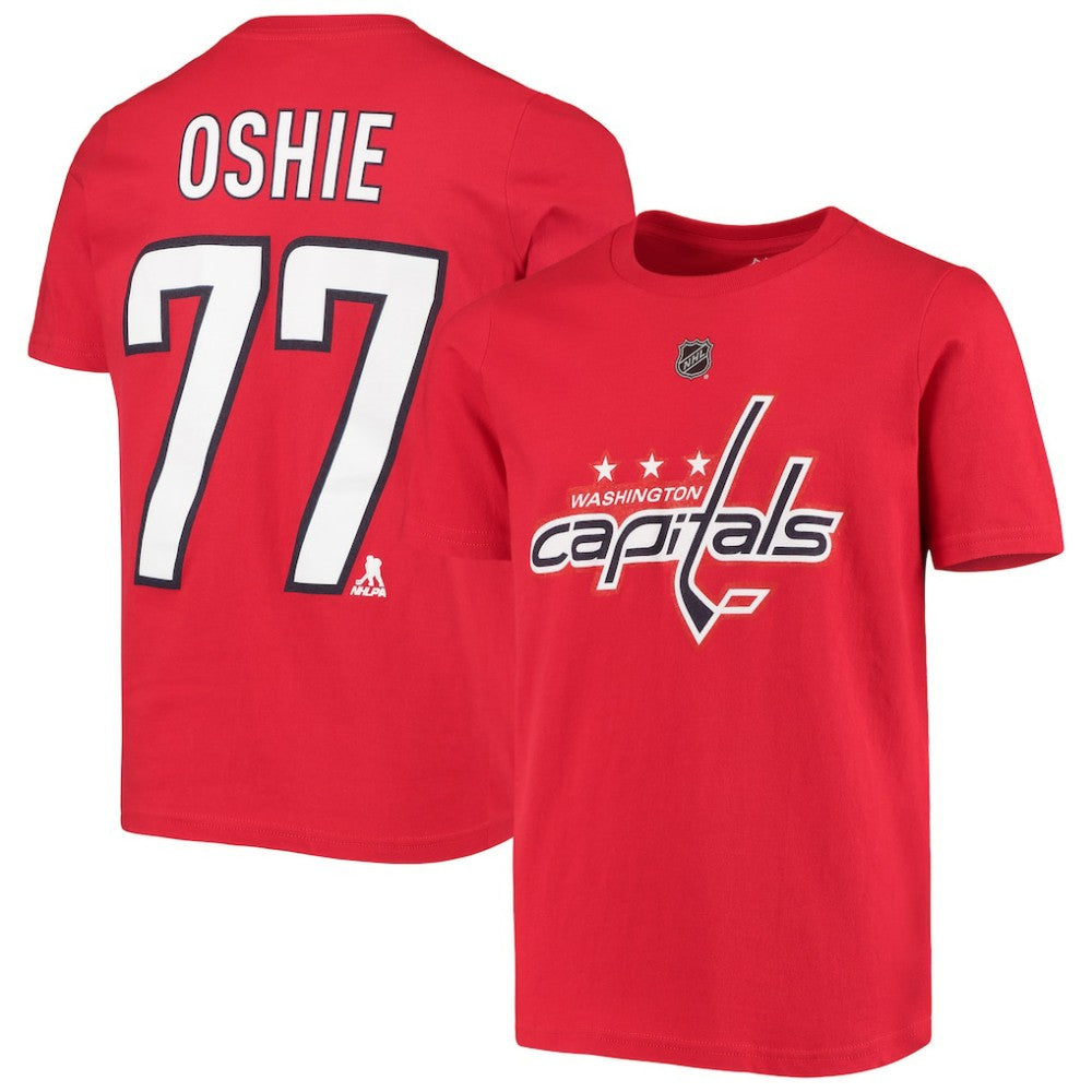 TJ Oshie Washington Capitals Youth Player Name & Number T-Shirt - Red | US 3688888