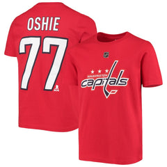 TJ Oshie Washington Capitals Youth Player Name & Number T-Shirt - Red | US 3688888
