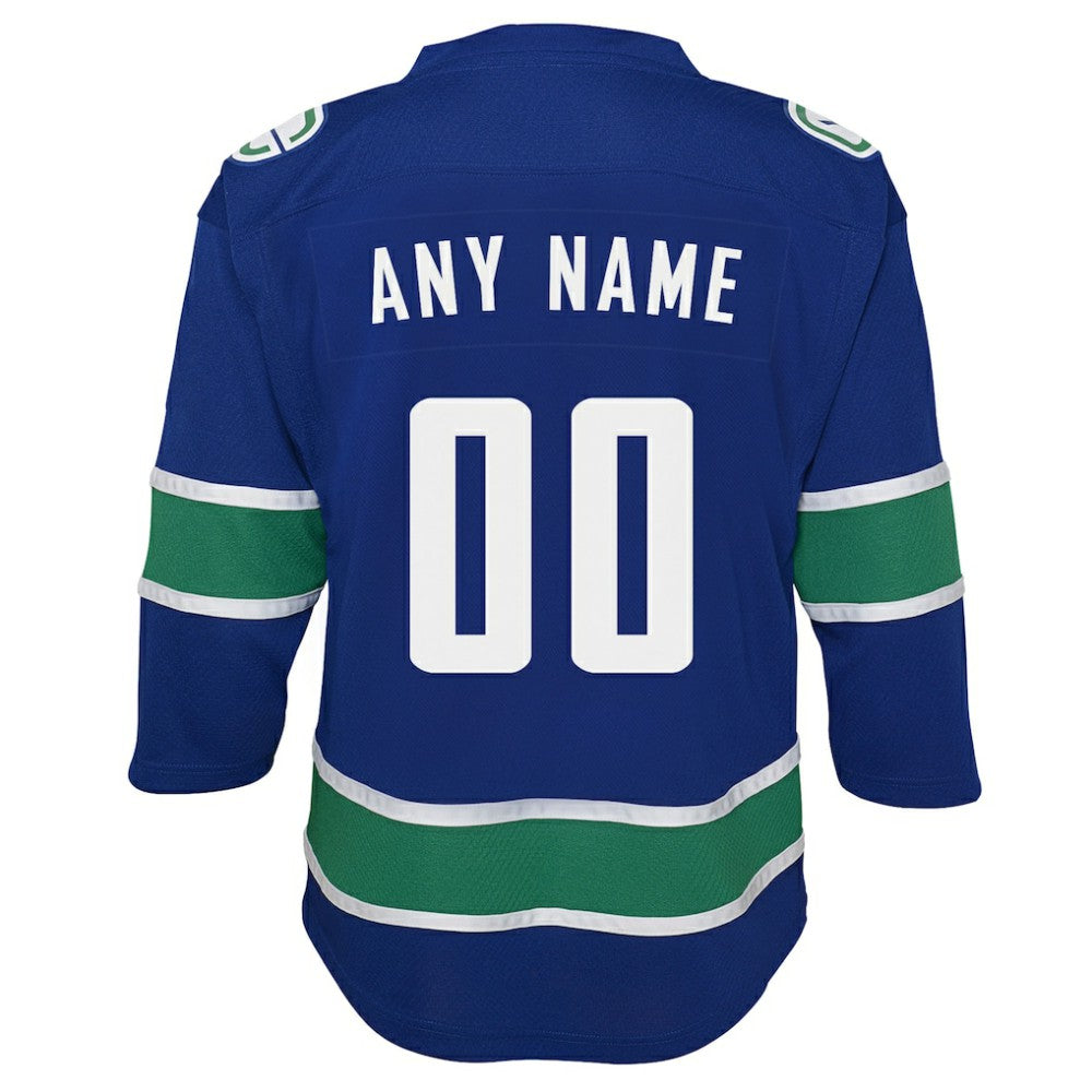 Vancouver Canucks Youth Replica Custom Jersey - Blue | US 3695820