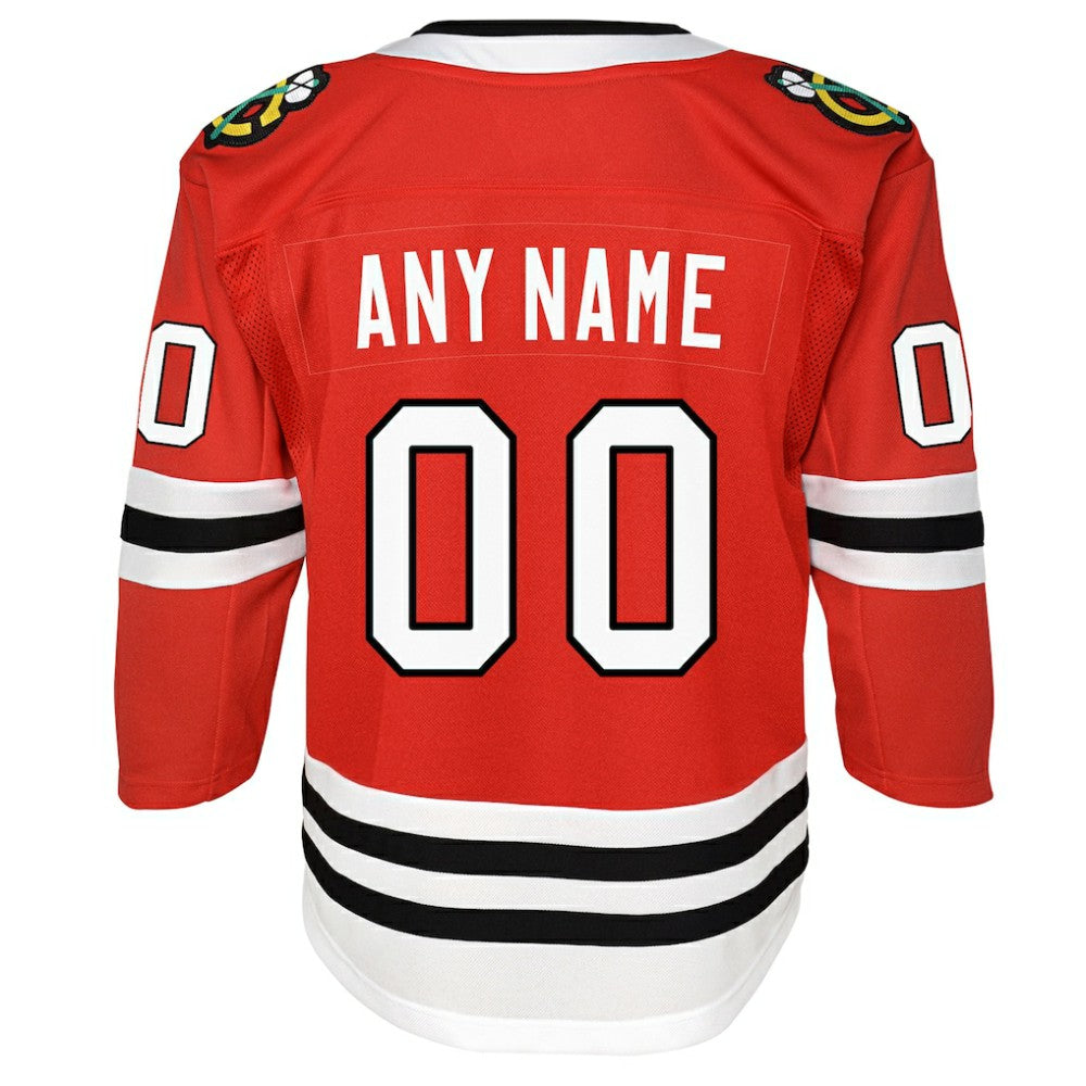 Chicago Blackhawks Youth Premier Custom Jersey - Red | US 3695821