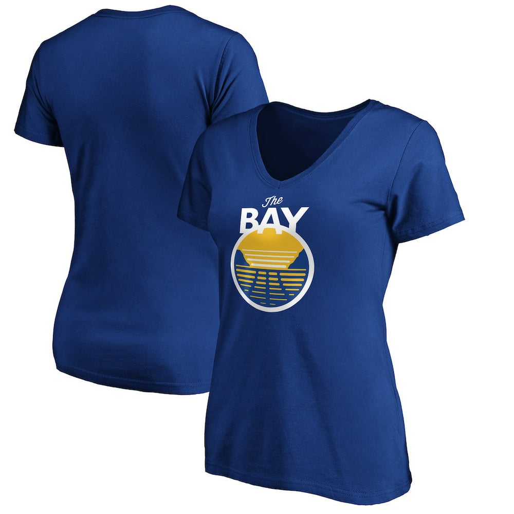 Golden State Warriors Women's The Bay Statement Edition V-Neck T-Shirt Royal outlet