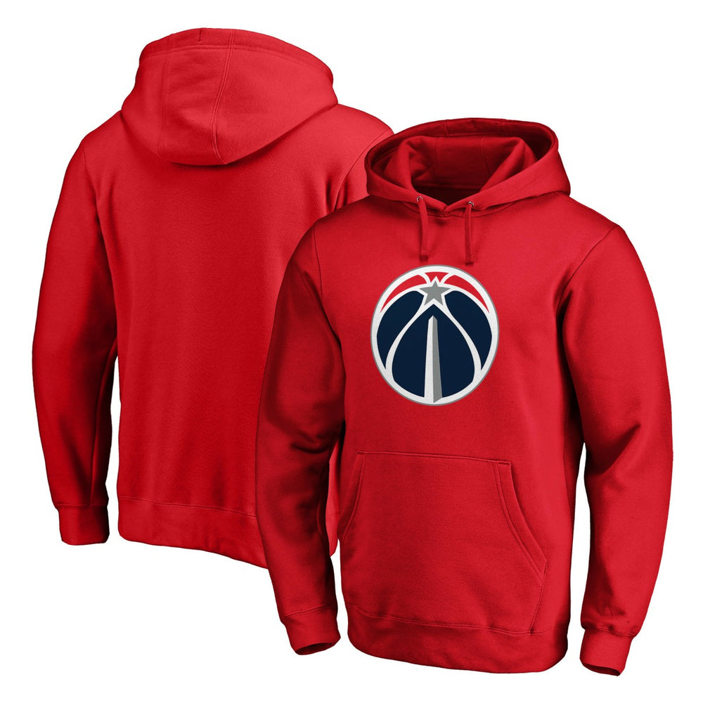 Washington Wizards Icon Primary Logo Fitted Pullover Hoodie Red - Fanatics