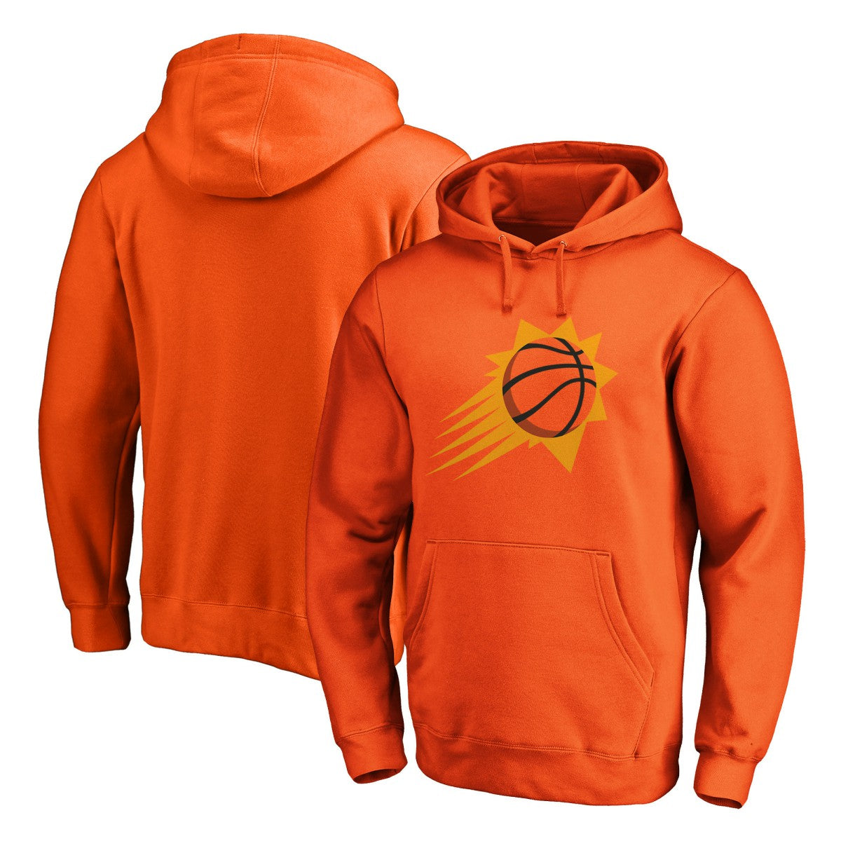 Phoenix Suns Icon Primary Logo Fitted Pullover Hoodie Orange - Fanatics